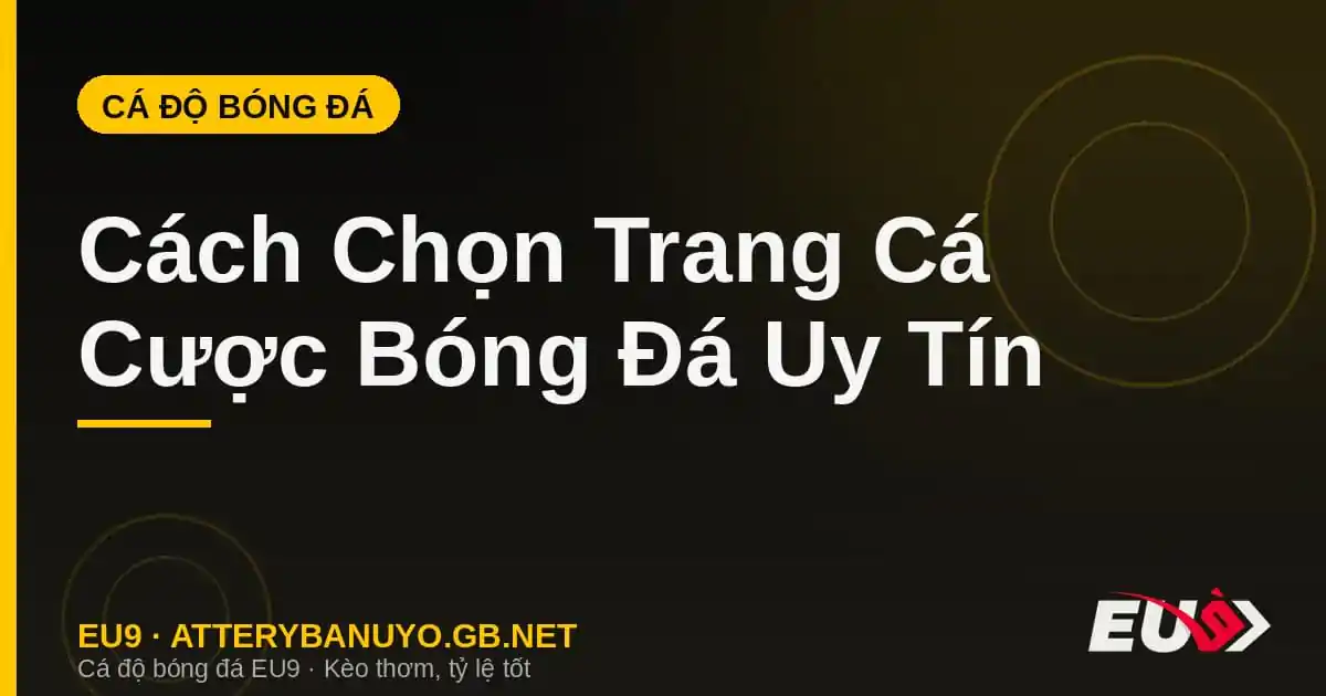 Cách Chọn Trang Cá Cược Bóng Đá Uy Tín – 8 Tiêu Chí Quan Trọng
